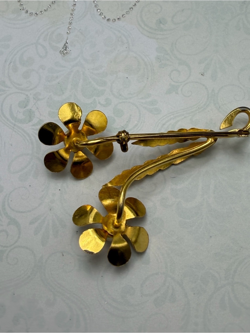 πββ¬πββ¬50%off Vintage Damascene Brooch #cz612 - Picture 2 of 3